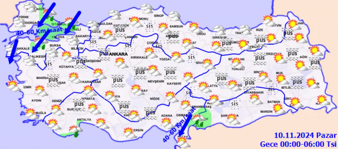 Meteoroloji Açıkladı 10 Kasım 2024 Hava Durumu Raporu... (3)