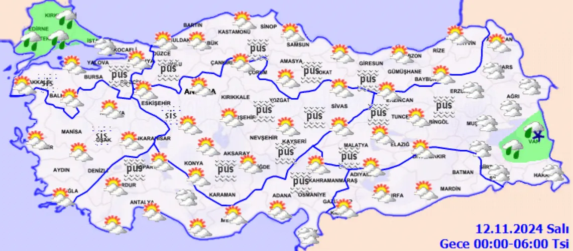 Meteoroloji Açıkladı 12 Kasım 2024 Hava Durumu Raporu... (2)