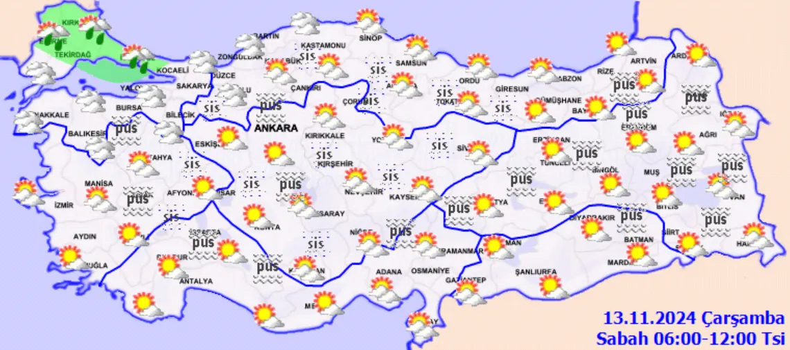 Meteoroloji Açıkladı 13 Kasım 2024 Hava Durumu Raporu... (2)