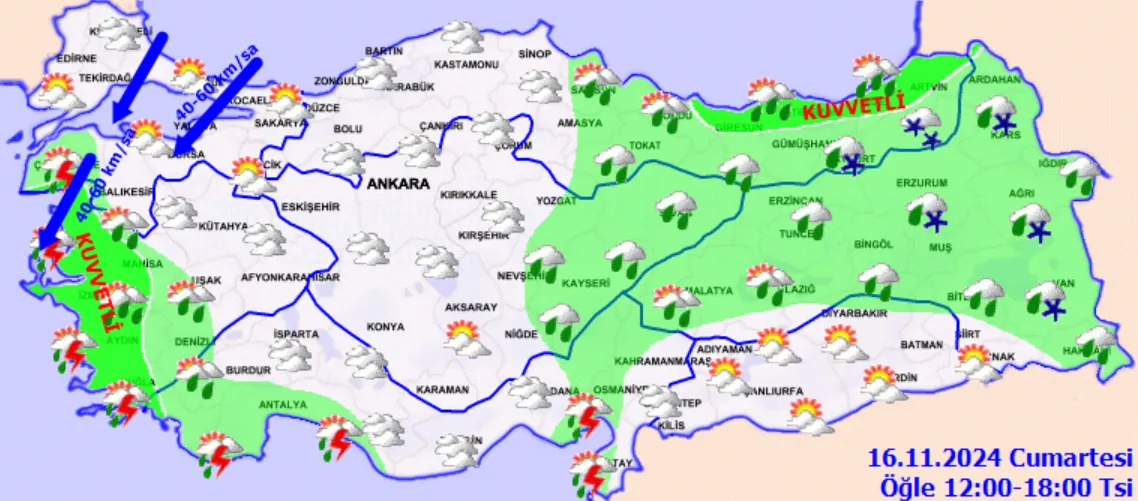 Meteoroloji Açıkladı 16 Kasım 2024 Hava Durumu Raporu.. (4)