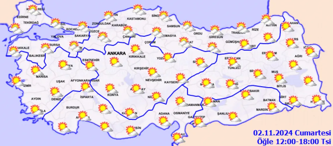 Meteoroloji Açıkladı 2 Kasım 2024 Hava Durumu Raporu... (2)