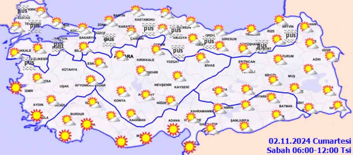 Meteoroloji Açıkladı 2 Kasım 2024 Hava Durumu Raporu... (3)