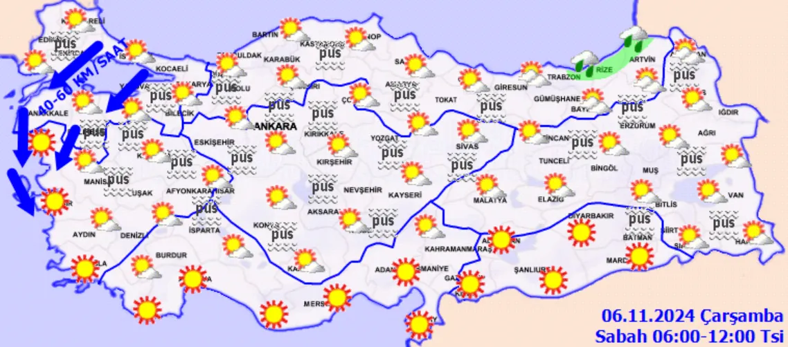 Meteoroloji Açıkladı 6 Kasım 2024 Hava Durumu Raporu... (2)