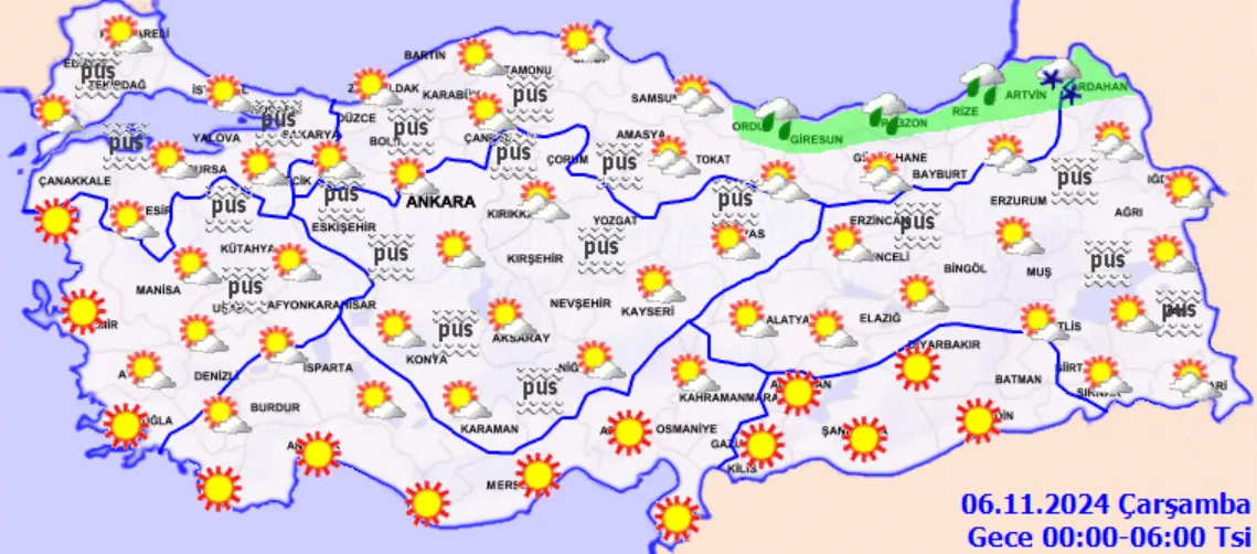 Meteoroloji Açıkladı 6 Kasım 2024 Hava Durumu Raporu... (3)