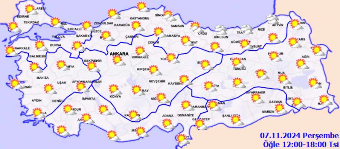 Meteoroloji Açıkladı 7 Kasım 2024 Hava Durumu Raporu... (3)