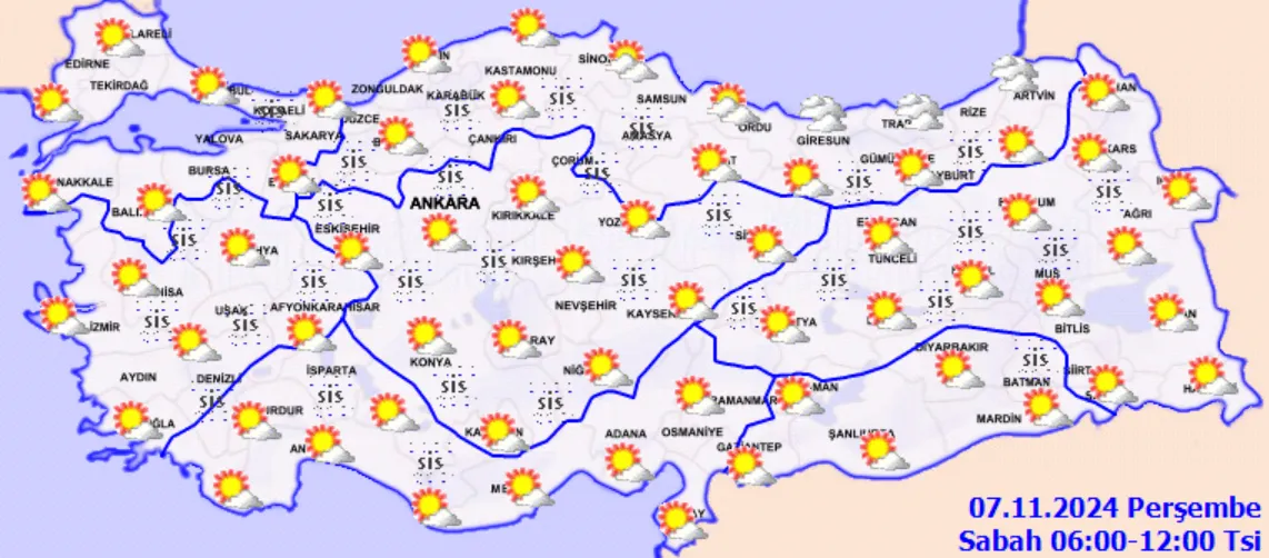 Meteoroloji Açıkladı 7 Kasım 2024 Hava Durumu Raporu... (4)