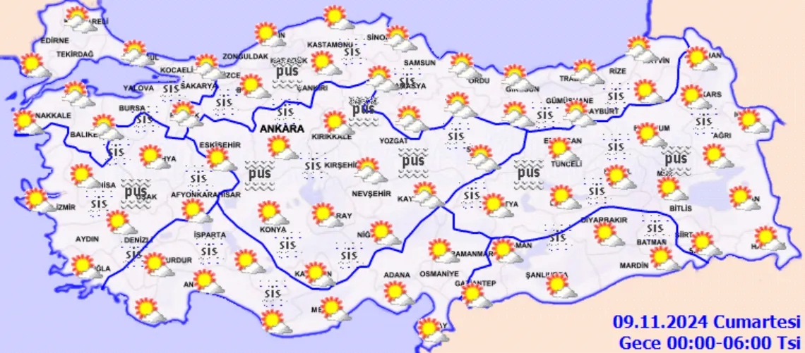 Meteoroloji Açıkladı 9 Kasım 2024 Hava Durumu Raporu... (3)