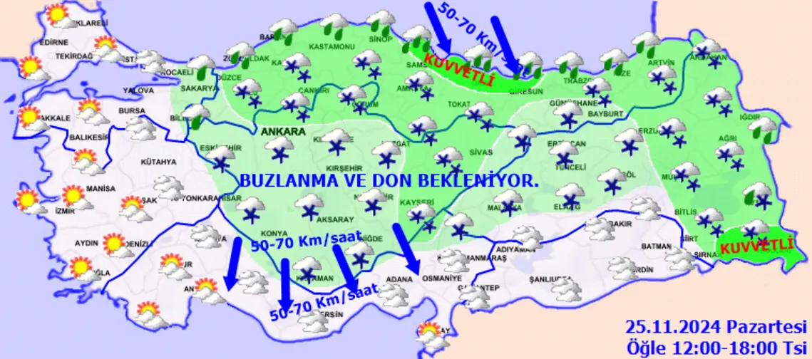 Meteoroloji Uyardı 25 İle Sarı, 13 İle Turuncu Kodlu Alarm Verildi! (4)