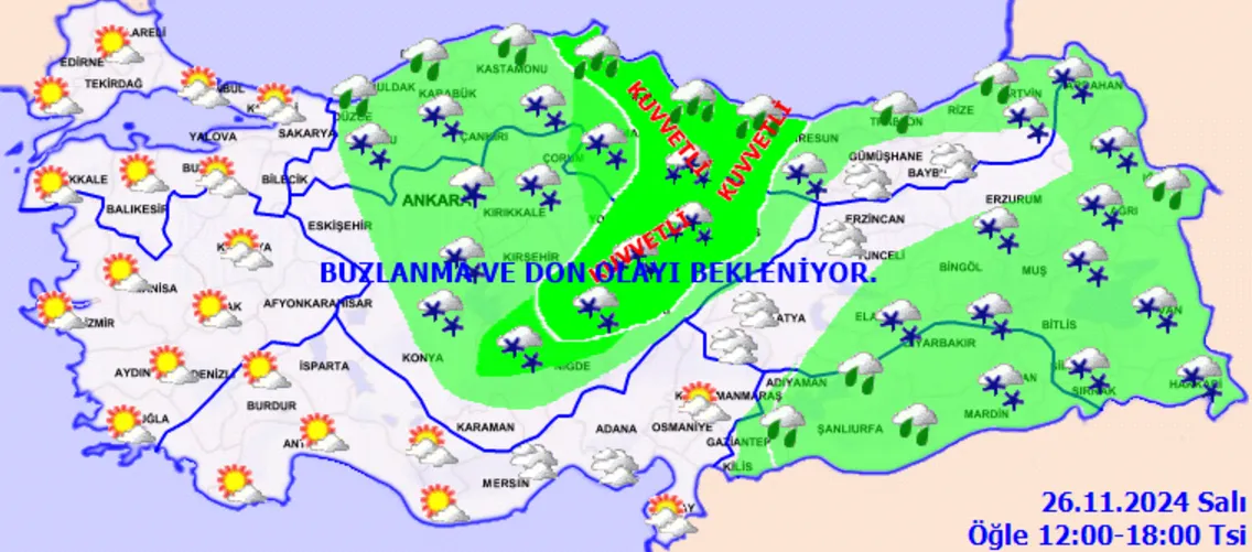 Meteoroloji Uyardı Buzlanma Ve Don Uyarısı! (1)