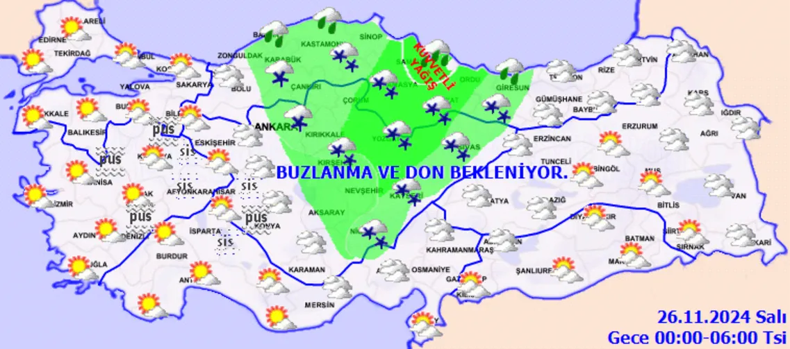 Meteoroloji Uyardı Buzlanma Ve Don Uyarısı! (2)