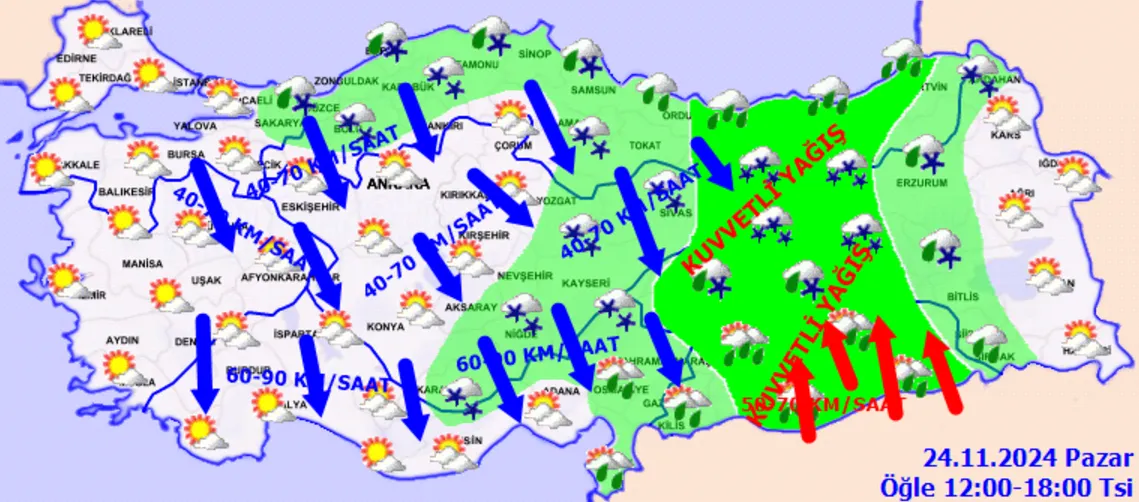 Meteoroloji Uyardı Yoğun Kar Bekleniyor! (1)