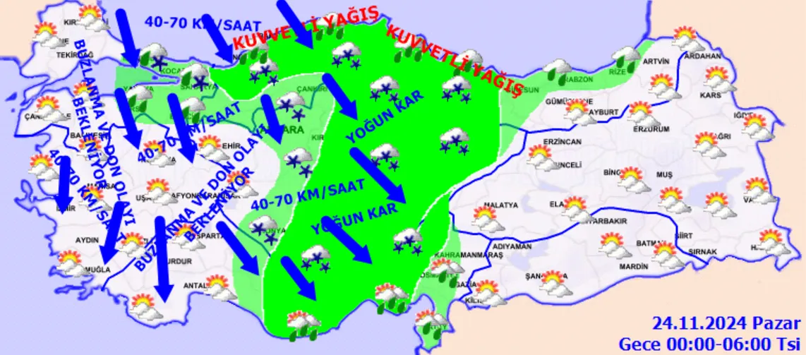 Meteoroloji Uyardı Yoğun Kar Bekleniyor! (2)