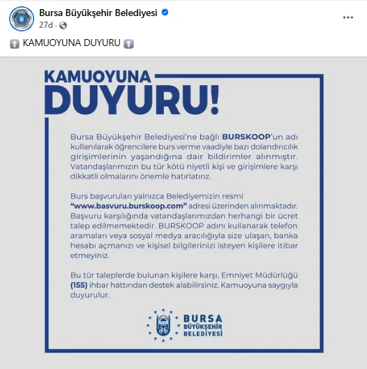 Öğrenciler Dikkat! Büyükşehir Uyardı!