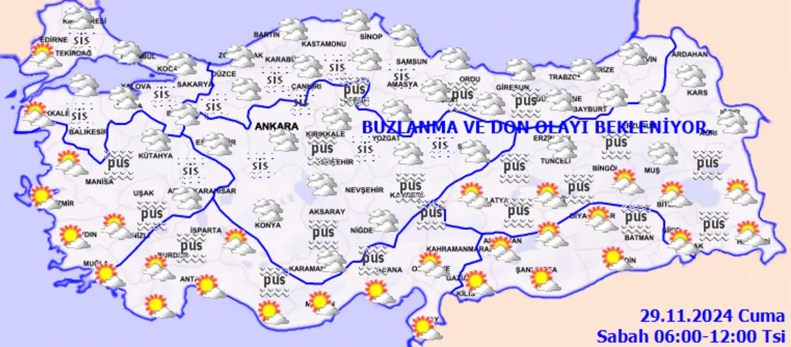 Türkiye Bugün Donacak! 29 Kasım 2024 Hava Durumu Raporu.. (3)