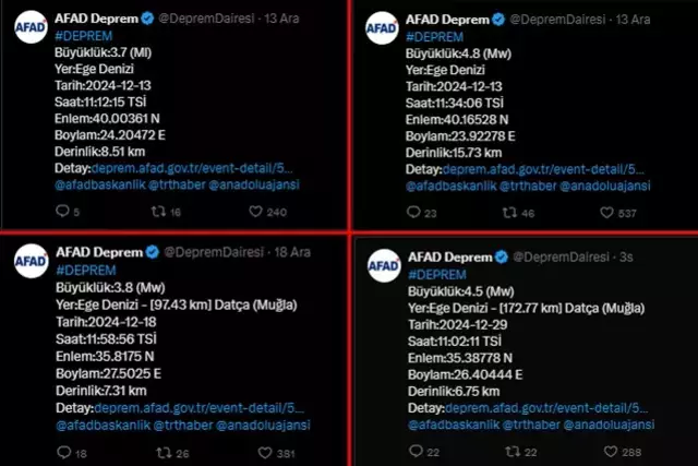 Ege'de 16 Günde 4 Deprem! Naci Görür'den Kritik Açıklama! (1)