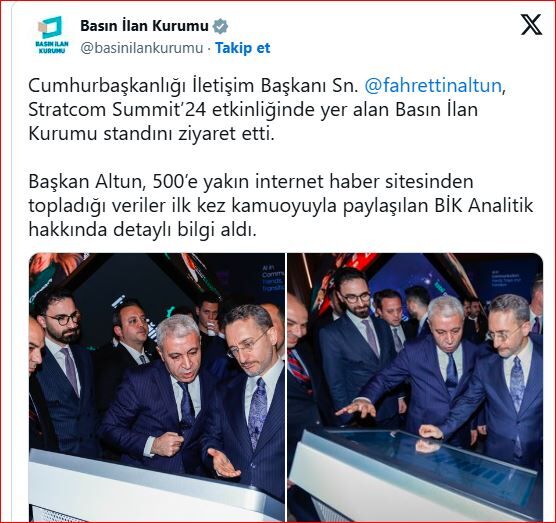 Gençgazete Fahrettin Altun, Türkiye'nin İlk Ölçümleme Sistemi Basın İlan Kurumu Analitik (1)-1