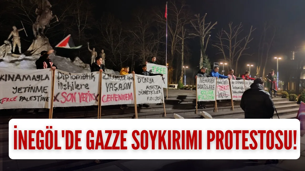 İnegöl'de Gazze Soykırımı Protestosu!-1