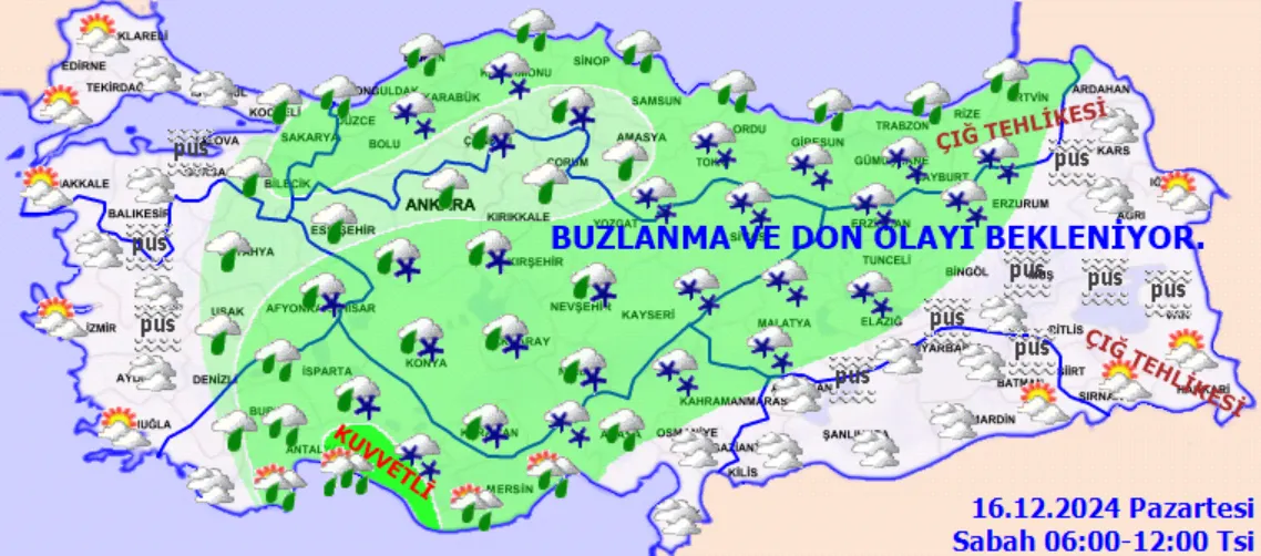 Meteoroloji Uyardı Buzlanma Ve Don Bekleniyor! (4)