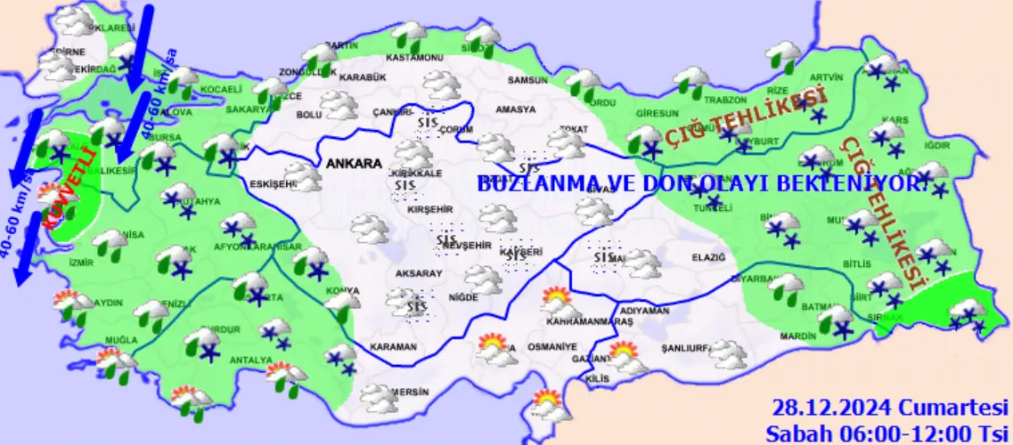 Meteoroloji'den Kuvvetli Yağış, Rüzgar Ve Çığ Tehlikesine Karşı Uyarı! (2)