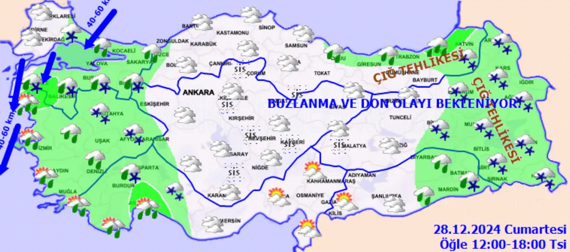 Meteoroloji'den Kuvvetli Yağış, Rüzgar Ve Çığ Tehlikesine Karşı Uyarı! (4)