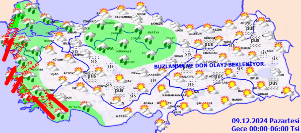 Meteoroloji'den Kuvvetli Yağış Ve Rüzgar Uyarısı! (1)