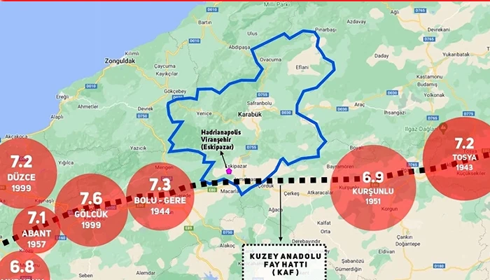 Prof Ahmet Ercanin Haritasi Bartin Deprem Riski