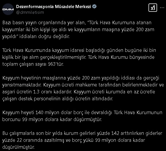 İletişim Başkanlığı, Thk Kayyumlarıyla İlgili İddiaları Yalanladı (2)