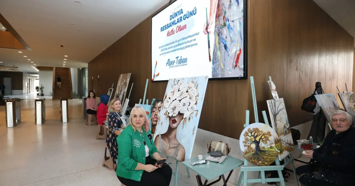 İnegöl Belediyesi, Dünya Ressamlar Günü’nde Sanatı Koridorlara Taşıdı (3)