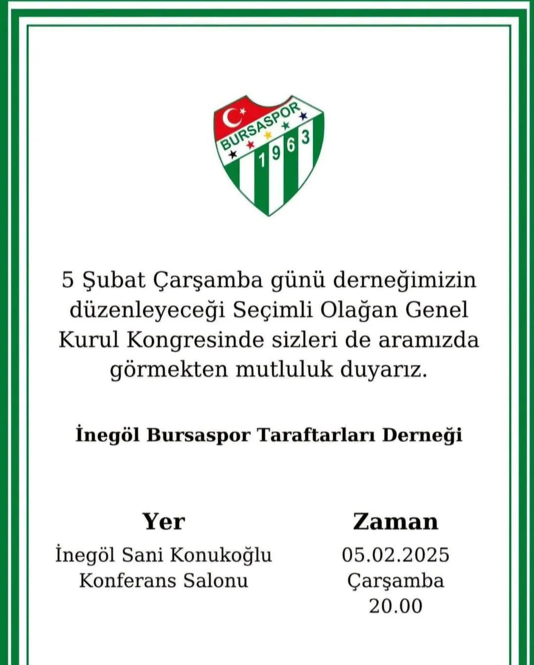 İnegöl Bursaspor Taraftarları Derneği Yeni Yönetimini Belirliyor! (2)