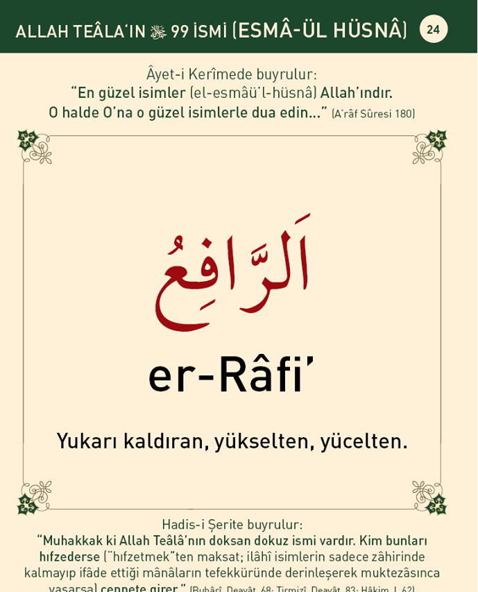 Dileklerin Gerçekleşmesi İçin Ve Kalp Huzuru İsteyenin Okuyacağı Dua Ya Rafi, Er Rafi Esma Gencgazete (3)-1