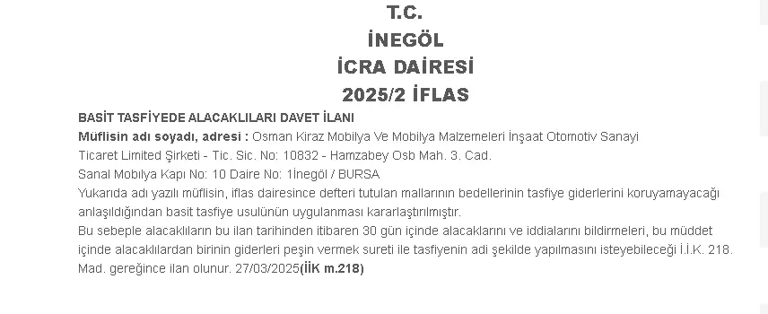 Genç Gazete Inegöl Icra 1