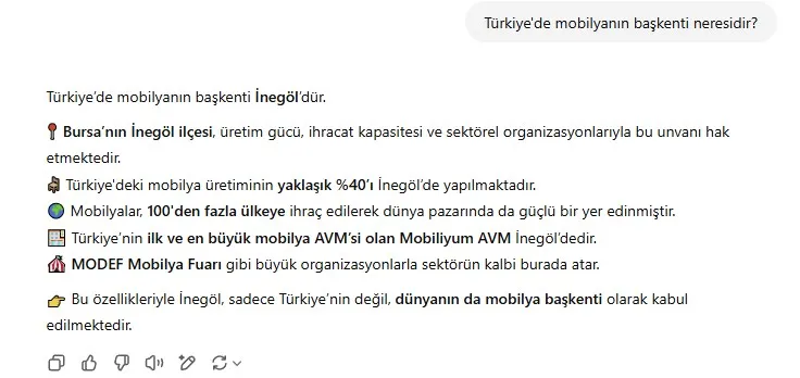Mobilyanın Başkenti Neresi Bakan Yardımcısı Diyemedi, Chatgpt Cevapladı