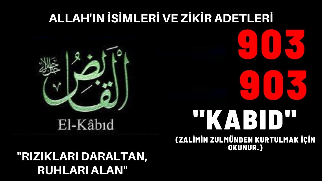 Sıkıntısı Olanın, Haksızlığa Uğrayanın Okuyacağı Dua Ya Kabid, El Kabid Ne Demek Esmaül Hüsna Gencgazete (17)