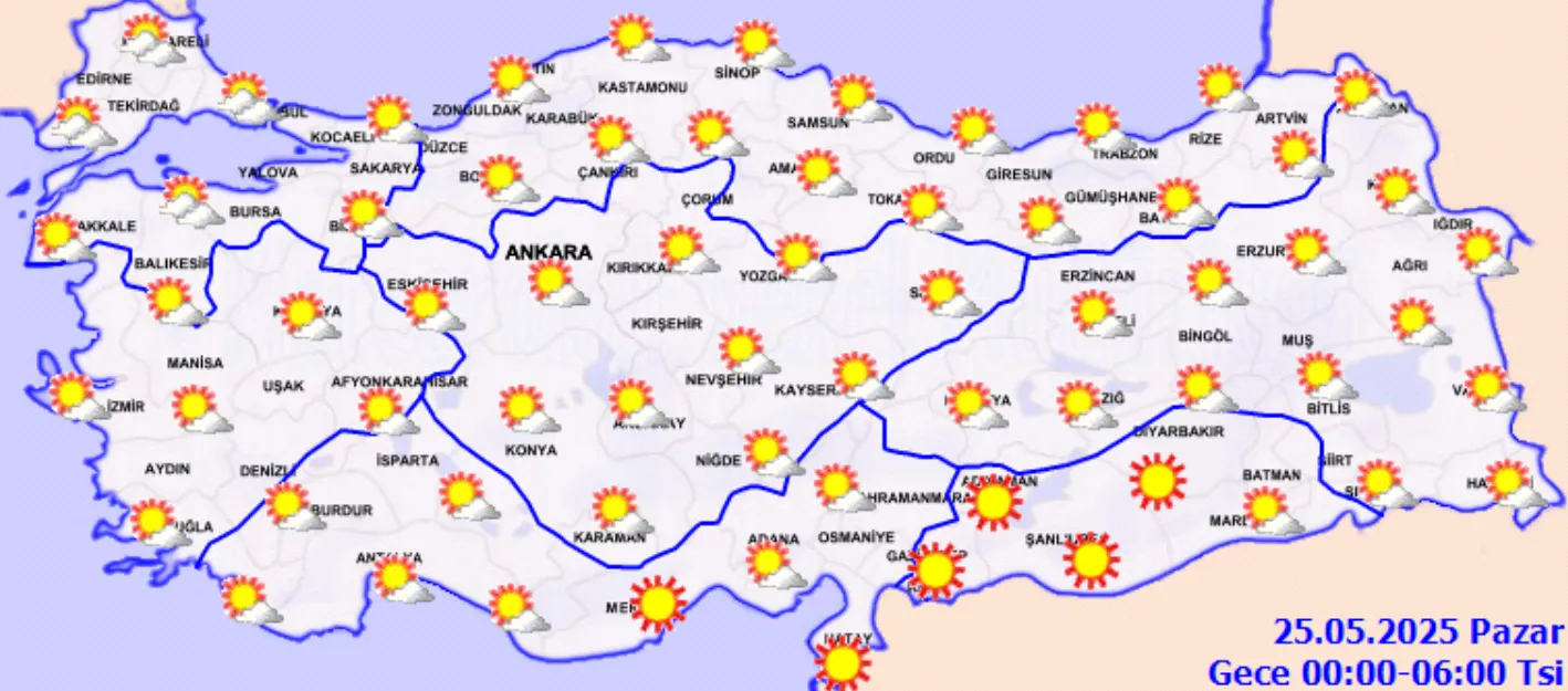 Afrika Sıcakları Türkiye'yi Etkisi Altına Aldı! Dışarı Çıkarken Dikkat (24 Mayıs 2025 Cumartesi Hava Durumu) (3)