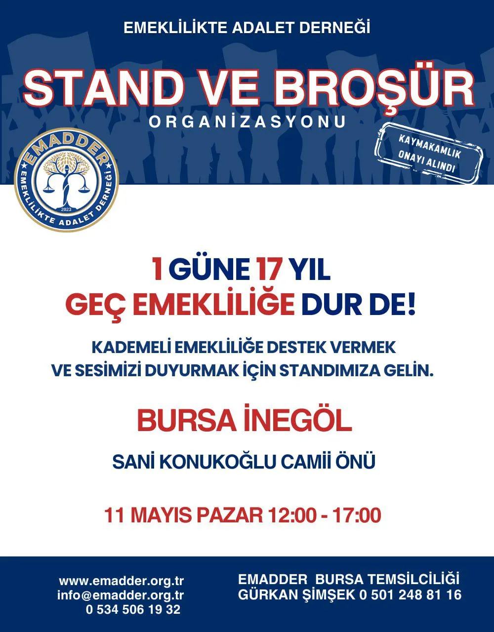 Emadder İnegöl, Kademeli Emeklilik, Sani Konukoğlu