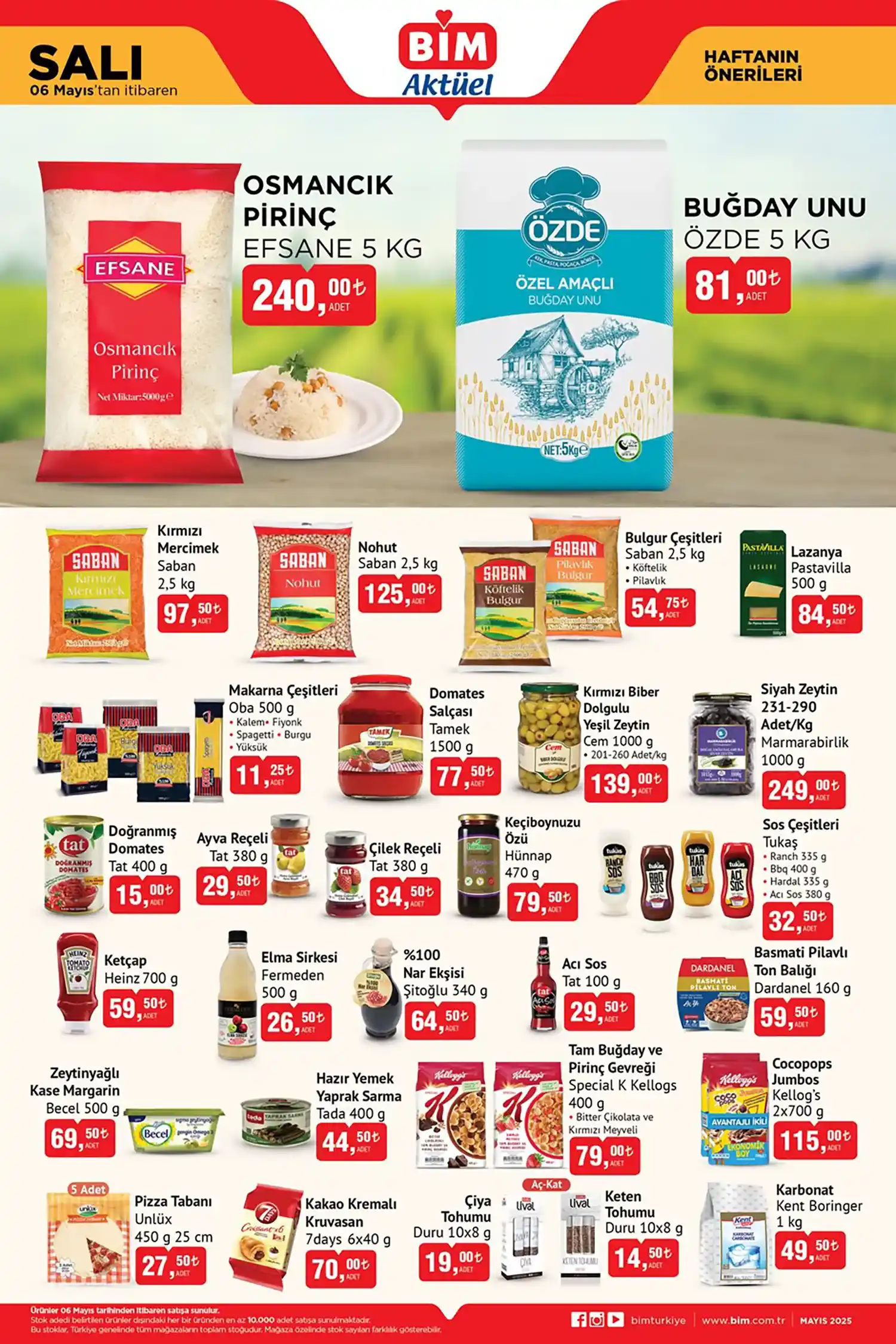 Genç Gazete Bi̇m 6 Mayıs 2025 Kataloğunda 5 Kg Osmancık Pirinç 240 Tl Fiyatla Satışta!