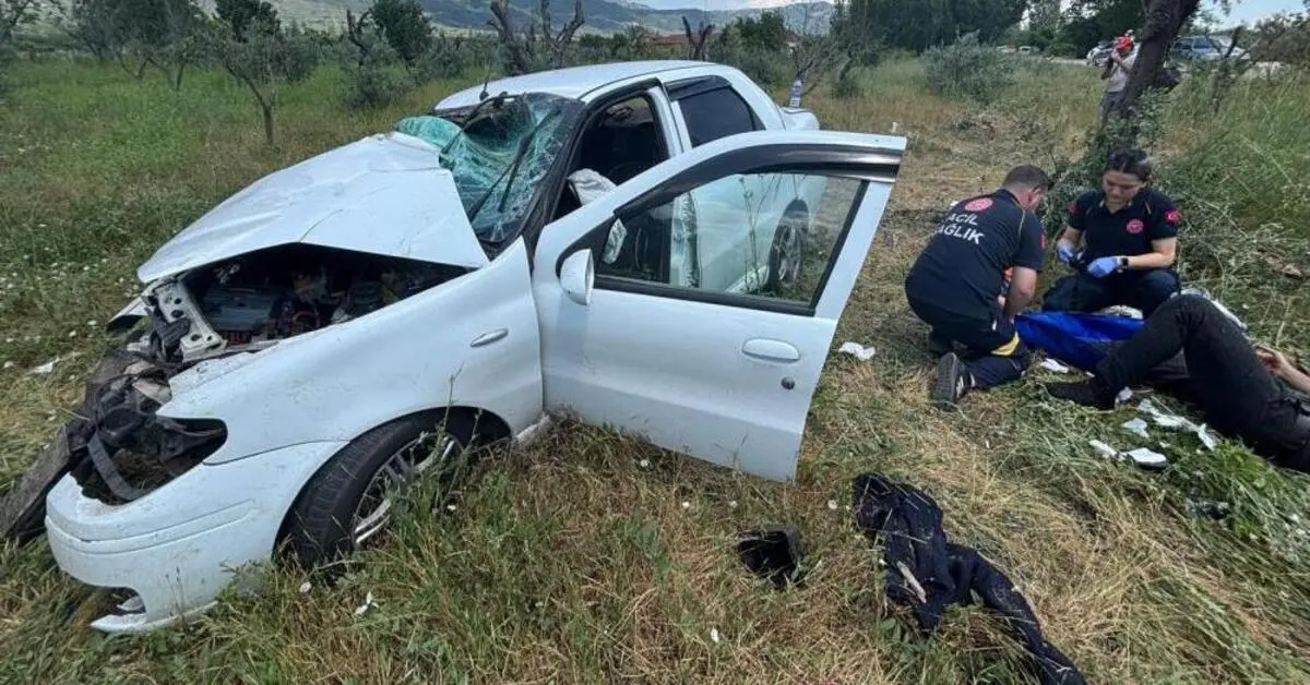 Genç Gazete Bursa'da Otomobil Zeytinliğe Uçtu, 3 Kişi Yaralandı 2
