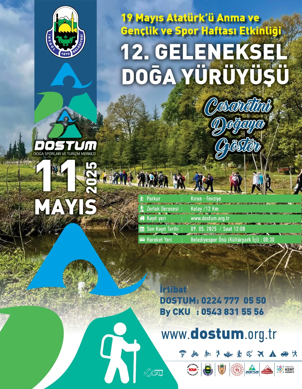 İnegöl Belediyesi’nden 19 Mayıs’a Özel Doğa Yürüyüşü Kayıtlar 9 Mayıs’ta Sona Eriyor