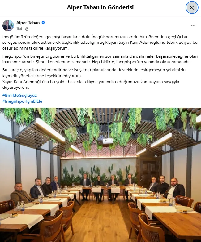 İnegölspor'da Başkan Adayı Belli Oldu! (1)