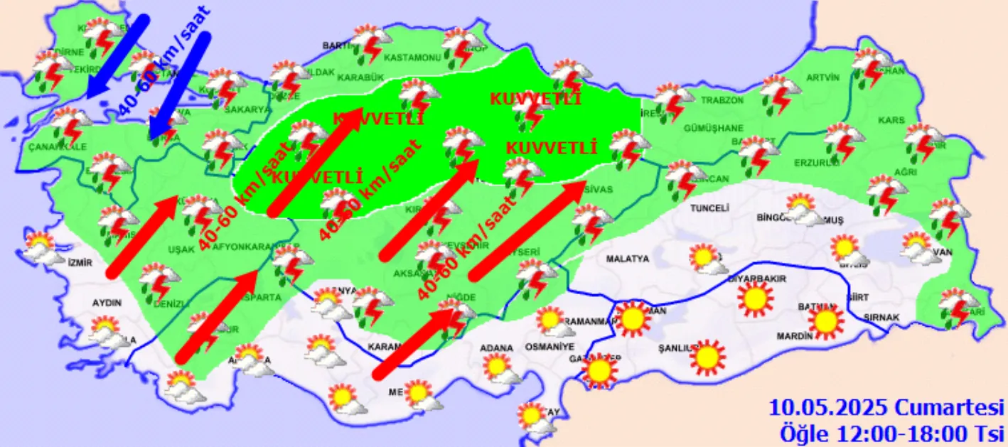 Meteoroloji'den Peş Peşe Uyarılar Geldi! Gün Boyu Yurdu Etkisi Altına Alacak.. (1)