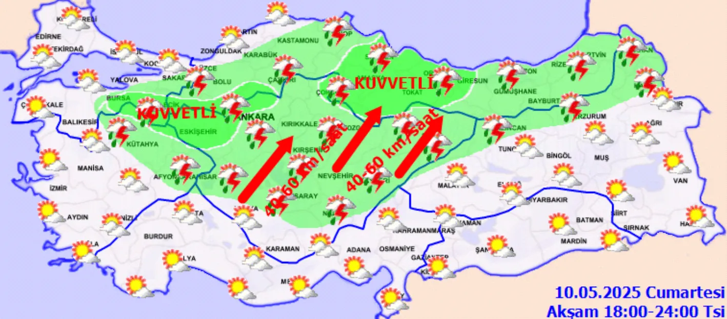 Meteoroloji'den Peş Peşe Uyarılar Geldi! Gün Boyu Yurdu Etkisi Altına Alacak.. (2)