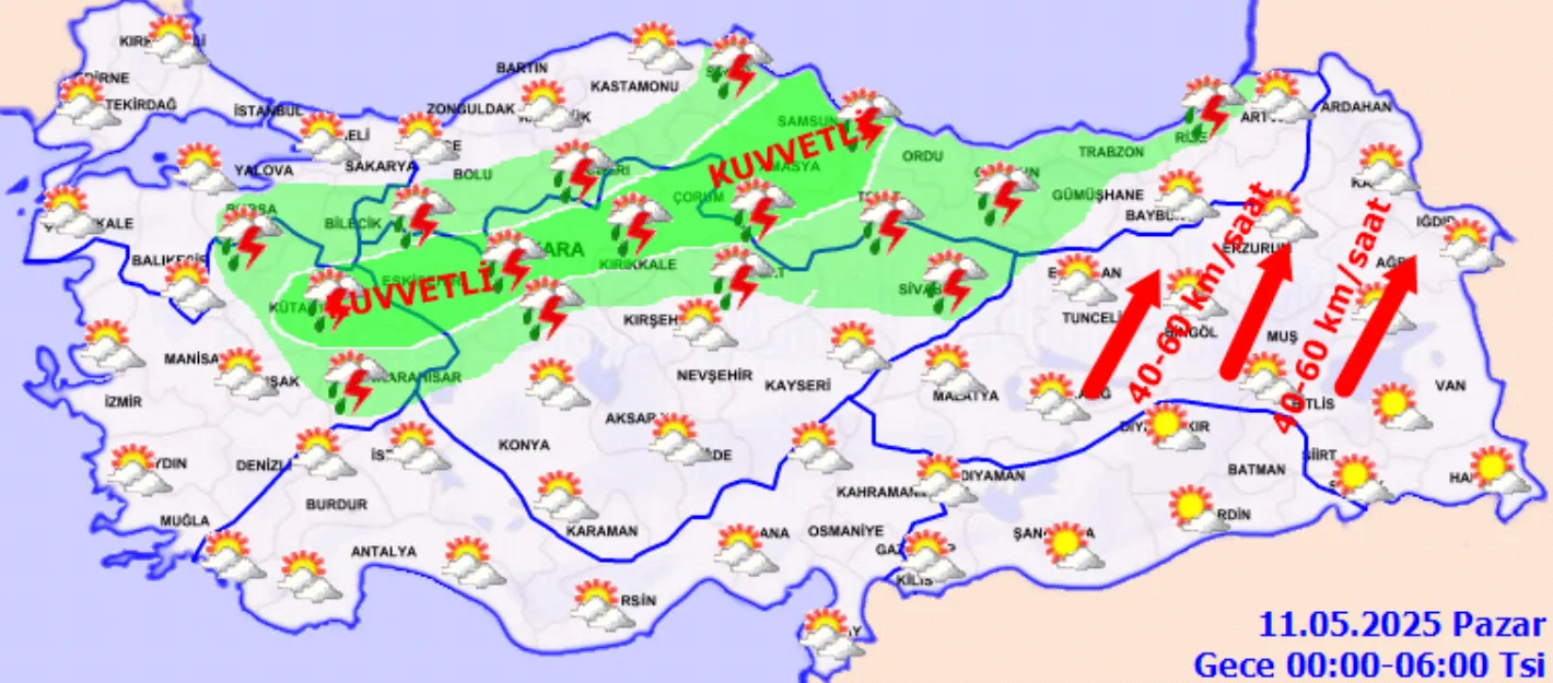 Meteoroloji'den Peş Peşe Uyarılar Geldi! Gün Boyu Yurdu Etkisi Altına Alacak.. (3)