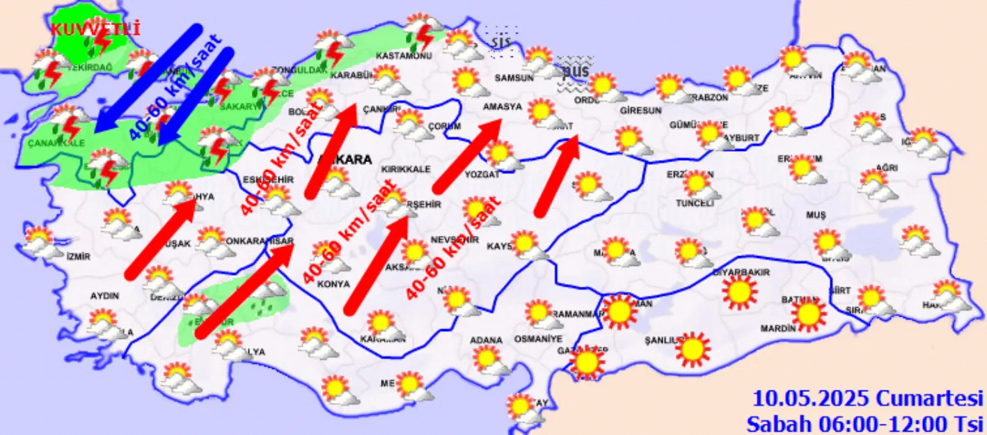 Meteoroloji'den Peş Peşe Uyarılar Geldi! Gün Boyu Yurdu Etkisi Altına Alacak.. (5)