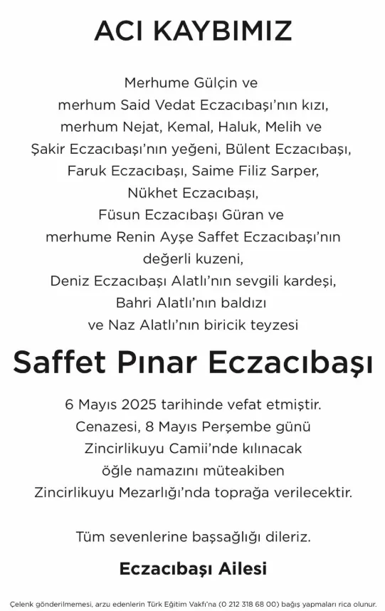 Pınar Eczacıbaşı Hayatını Kaybetti! (1)