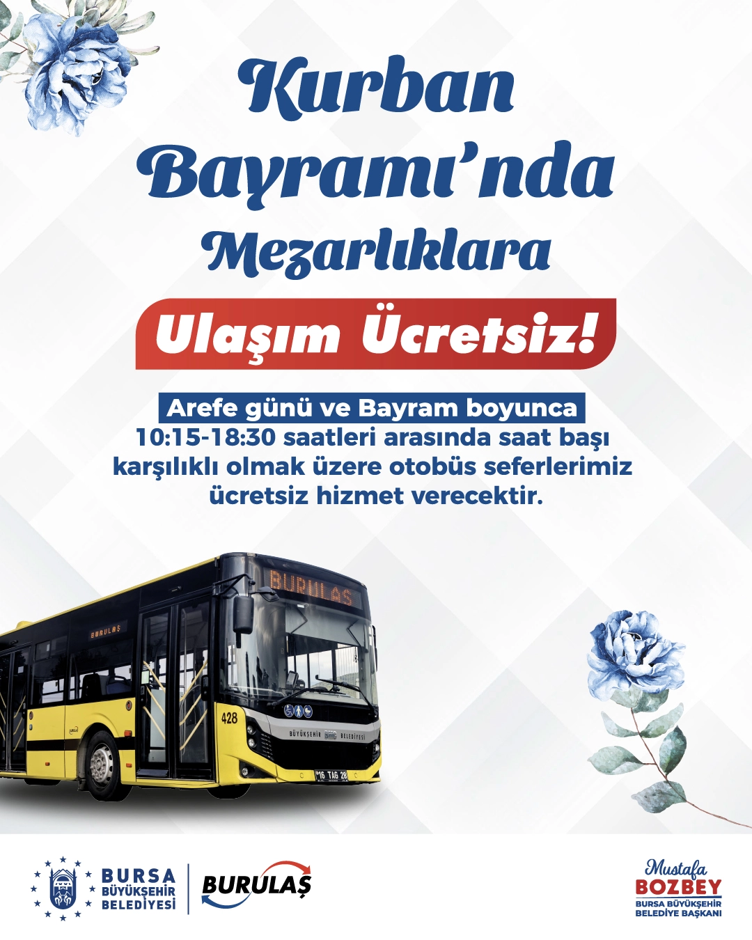 Genç Gazete Bursa Büyükşehir Belediyesi Duyurdu Bayramda Ulaşım Ücretsiz 1