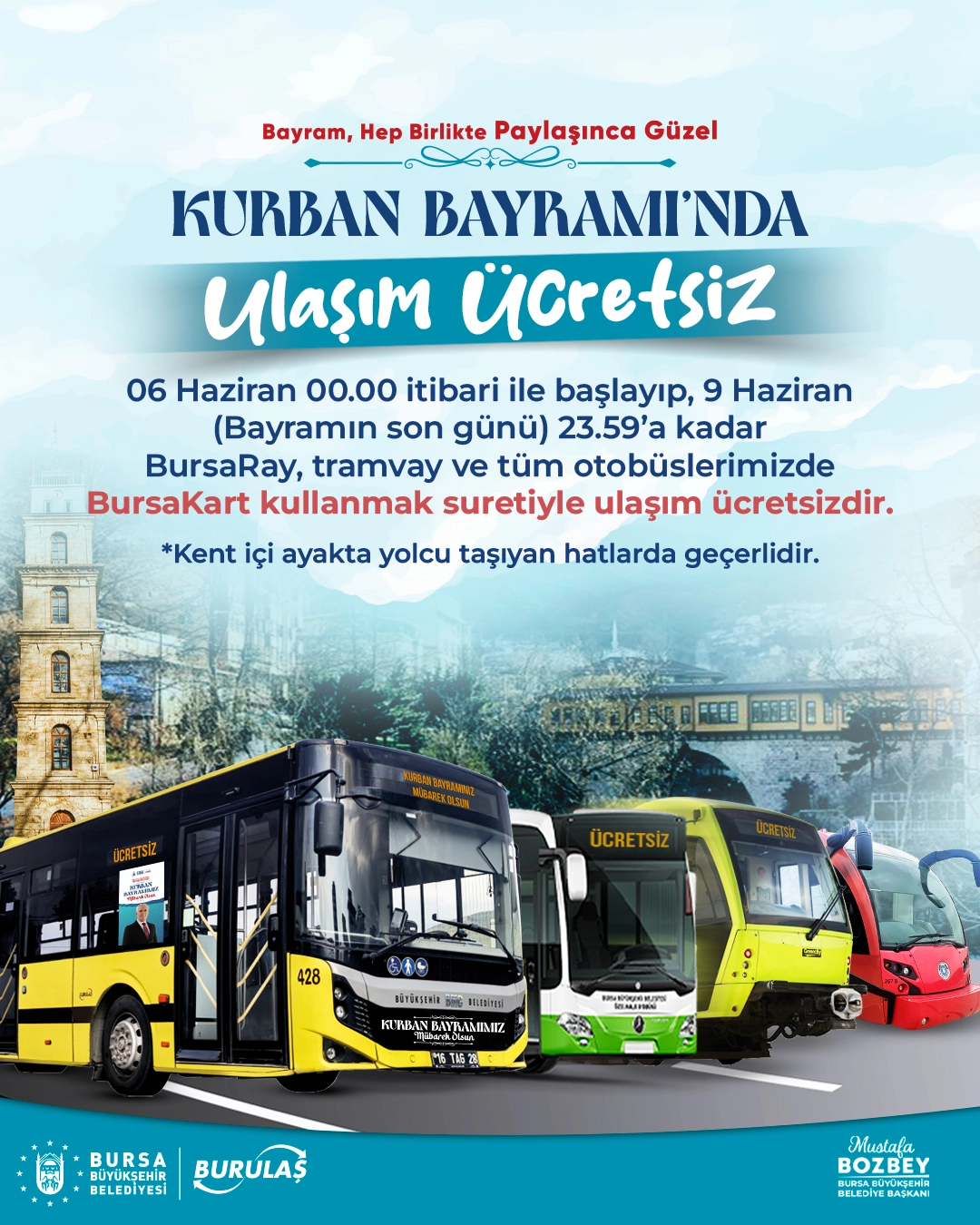 Genç Gazete Bursa Büyükşehir Belediyesi Duyurdu Bayramda Ulaşım Ücretsiz 11