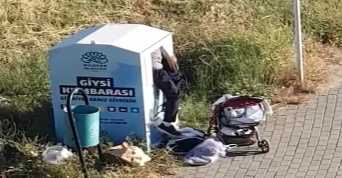 Genç Gazete Bursa'da Canlarını Hiçe Sayarak Giysi Kumbarasından Kıyafet Çaldılar 1