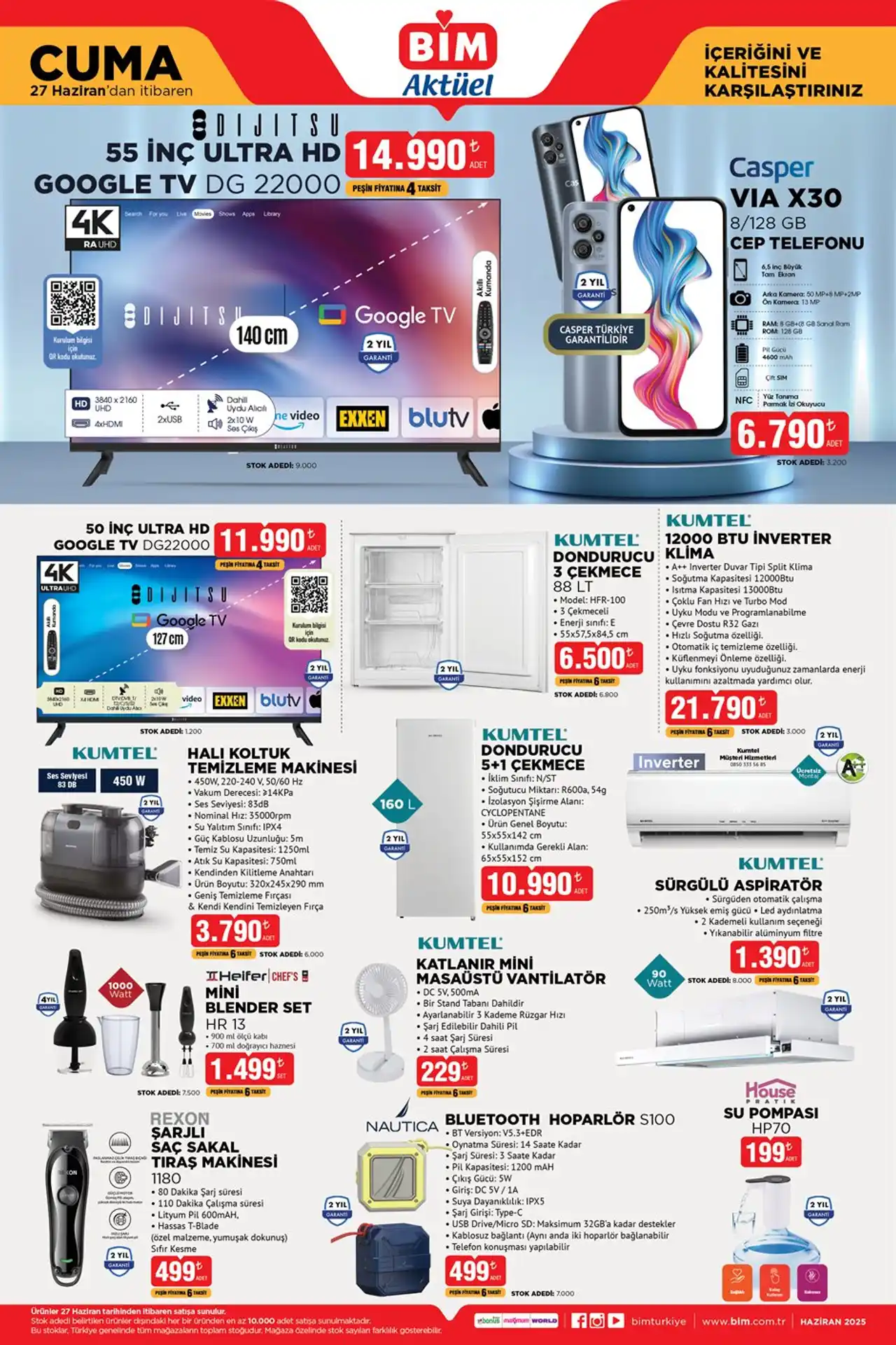 Genç Gazete Serinlemek İsteyenlere Müjde! Bi̇m 27 Haziran Kataloğunda Klima Fırsatı