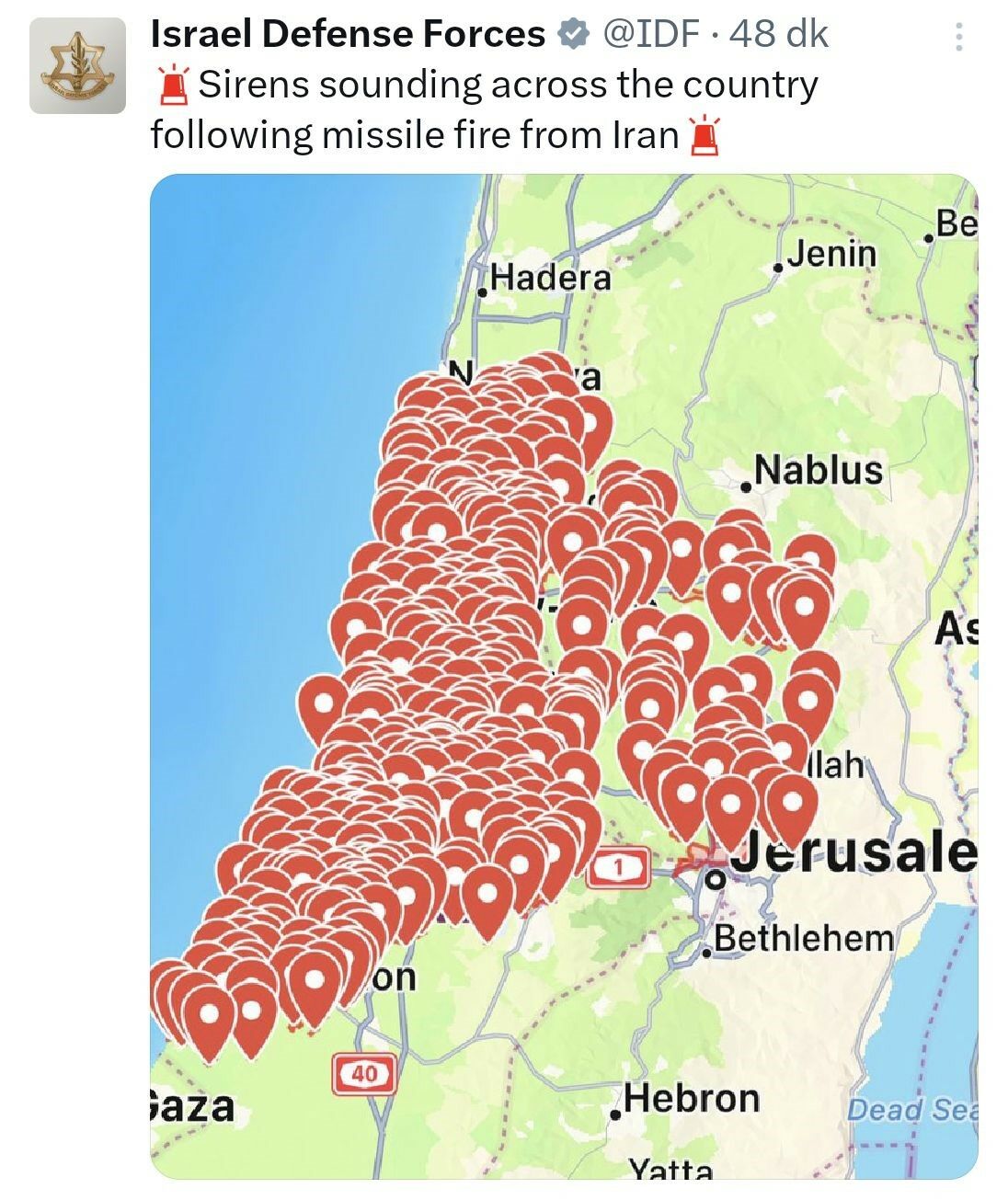 İran’dan İsrail’e Yeni Füze Saldırısı (1)
