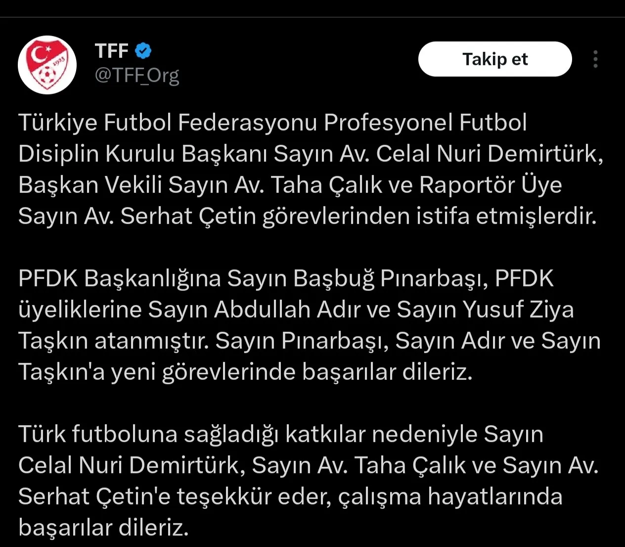 Pfdk Başkanlığı'na Atanan İsim Belli Oldu! (5)